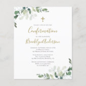 Papier Invitation de confirmation du budget | Eucalyptus  (Devant)