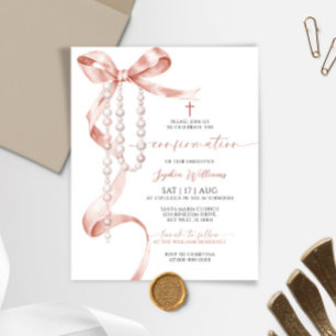 Papier Invitation de confirmation du budget Mocha Bow & R