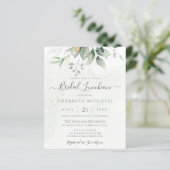 Papier Invitation de déjeuner de mariage à budget eucalyp (Debout devant)