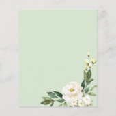 Papier Invitation de déjeuner nuptiale à budget floral gé (Dos)