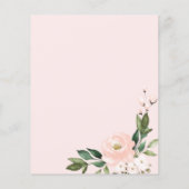 Papier Invitation de déjeuner nuptiale à budget floral gé (Dos)