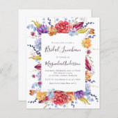 Papier Invitation de déjeuner nuptiale réussie du budget (Devant / Derrière)