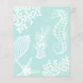 Papier Invitation de destination de plage de mariage écon (Dos)