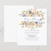 Papier Invitation de douche bébé Budget Baby In Bloom Fle (Devant / Derrière)