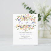 Papier Invitation de douche bébé Budget Baby In Bloom Fle (Debout devant)