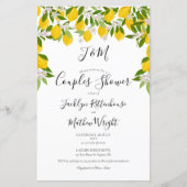 Papier Invitation de douche de couple de monogramme de bu (Devant)