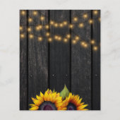 Papier Invitation de douche de couple florale rustique à  (Dos)