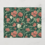 Papier Invitation de douche de couple florale verte rusti (Dos)