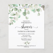 Papier Invitation de douche de couples de verdure à budge (Devant)