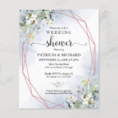 Papier Invitation de douche de couples de verdure sur bud (Devant)