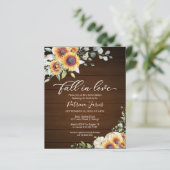 Papier Invitation de douche de mariage à budget "Tombez a (Debout devant)