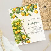 Papier Invitation de douche de mariage budget citrique ci