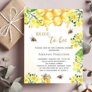 Papier Invitation de douche de mariée Budget Bee fleurs j