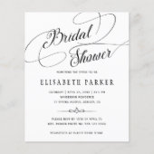 Papier Invitation de douche de mariée calligraphiée chic  (Devant)