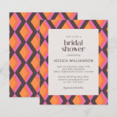 Papier Invitation de douche de mariée de budget couleur v (Devant / Derrière)