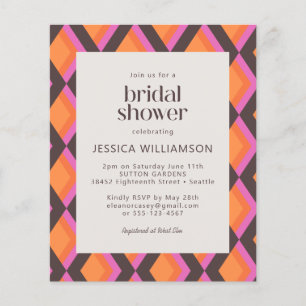 Papier Invitation de douche de mariée de budget couleur v