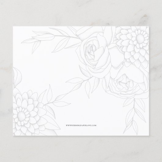 Papier Invitation de douche de mariée de robe de mariage  (Dos)