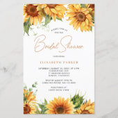 Papier Invitation de douche de mariée florale botanique à (Devant)