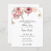 Papier Invitation de douche Floral Couples | Annabeth (Devant / Derrière)