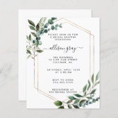 Papier Invitation de douche nuptiale (Devant / Derrière)