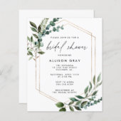 Papier Invitation de douche nuptiale (Devant / Derrière)