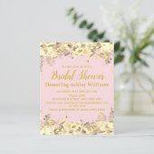 Papier Invitation de douche nuptiale budget Blush Pink Go (Debout devant)