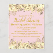 Papier Invitation de douche nuptiale budget Blush Pink Go (Devant)