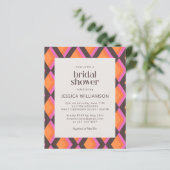 Papier Invitation de douche nuptiale budget Couleur brill (Debout devant)