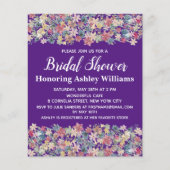 Papier Invitation de douche nuptiale budget Floral Boho v (Devant)