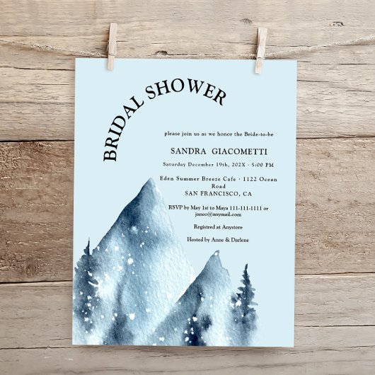 Papier Invitation de douche nuptiale de vacances budgétai