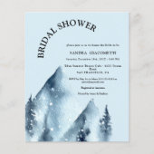 Papier Invitation de douche nuptiale de vacances budgétai (Devant)