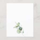 Papier Invitation de douche nuptiale Eucalyptus Green (Dos)