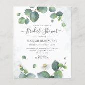 Papier Invitation de douche nuptiale Eucalyptus Green (Devant)