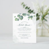 Papier Invitation de douche nuptiale Eucalyptus Green (Debout devant)
