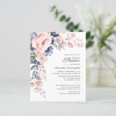 Papier Invitation de douche nuptiale Floral Budget (Debout devant)