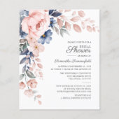 Papier Invitation de douche nuptiale Floral Budget (Devant)