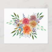 Papier Invitation de douche nuptiale Florale moderne (Dos)