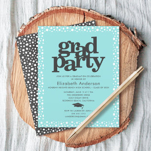 Papier Invitation de fête audacieuse avec casquette de re