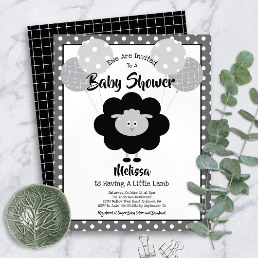 Papier Invitation de fête de bébé à petit budget thème ag