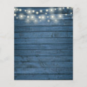 Papier Invitation de fête de couples rustique à petit bud (Dos)