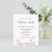 Papier Invitation de Fête de Fiançailles à Fleurs Variées (Debout devant)