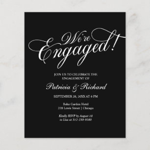 Papier Invitation de fête de fiançailles Budget Nous somm