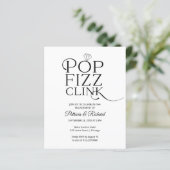 Papier Invitation de fête de fiançailles Budget Pop Fizz (Debout devant)