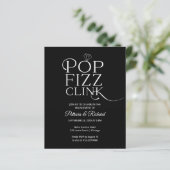 Papier Invitation de fête de fiançailles Budget Pop Fizz  (Debout devant)