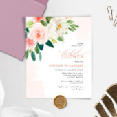 Papier Invitation de Fête de Fiançailles Fleurs de Rose R