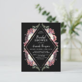 Papier Invitation de Fête de Mariage Florale Bohème Écono (Debout devant)
