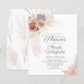 Papier Invitation de Fête de Mariage pas Cher avec Herbe (Devant / Derrière)