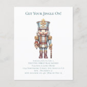 Papier Invitation de fête de Noël de Casse-Noisette Budge (Devant)