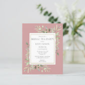 Papier Invitation de fête de thé de mariage Budget Dusty  (Debout devant)