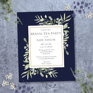 Papier Invitation de fête de thé de mariage Budget Greene